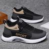 2025 autumn new men's casual sports shoes fashionable versatile leather material soft sole non-slip running shoes men's shoes