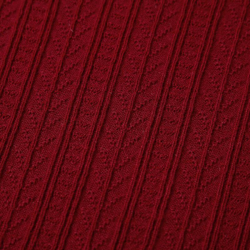 Qiusuiyiren Women's Ruffle Mock Neck Knit Top