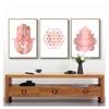 Wall Painting Decoration Picture Modern Room Decor Yoga Art Print Rose Gold Wall Art Flower of Life Poster Hamsa Canvas Painting