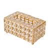 European Style Light Luxury Crystal Tissue Box Retro Coffee Table Paper Box Living Room Desktop Decoration Home Accessories