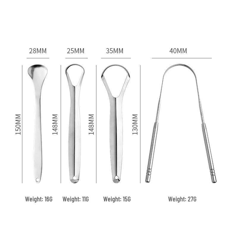 Stainless Steel Tongue Scraper & Coating Cleaner for Fresh Breath