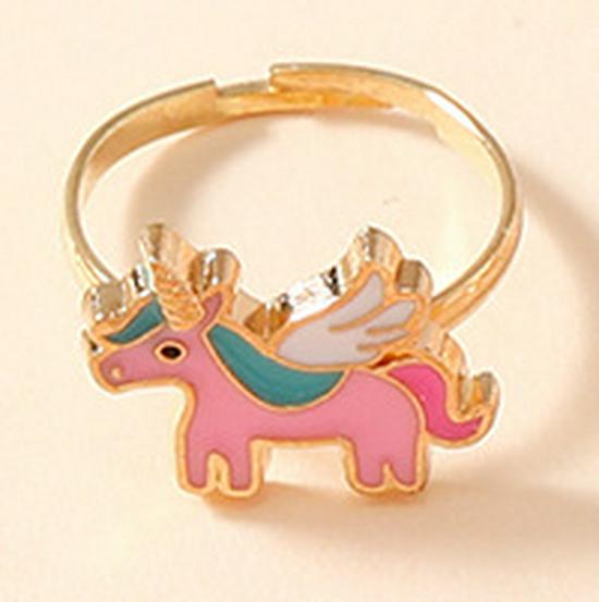 Princess Alloy Drip Oil Children's Ring - Cute Girls' Jewelry Accessories