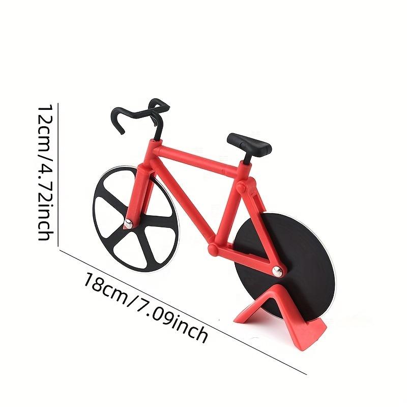 1 piece, bicycle pizza cutter, creative roller pizza cutter, double wheel pizza wheel cutter, pizza cutter, cake cutter