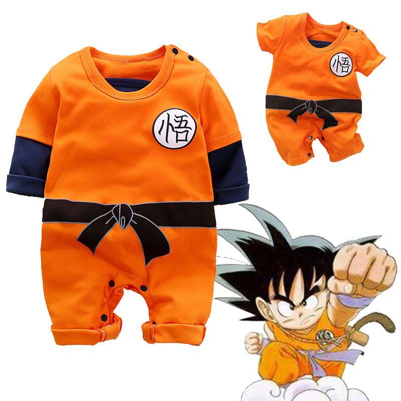 Adorable Newborn Baby Boys Dragon Ball Z Cosplay Romper Bodysuit For Halloween
