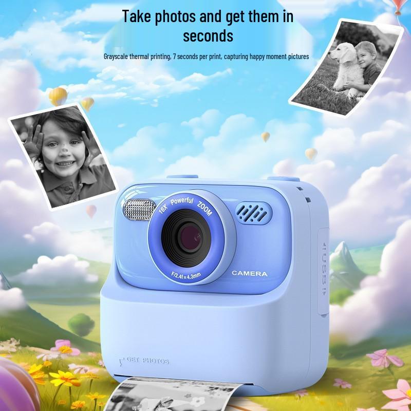 Instant Print Kids' Mini Digital Camera with Video Recording