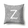 Polyester Pillowcase Home Decoration Gray Bottom Pillowcase 26 English Letter Cushion Cover