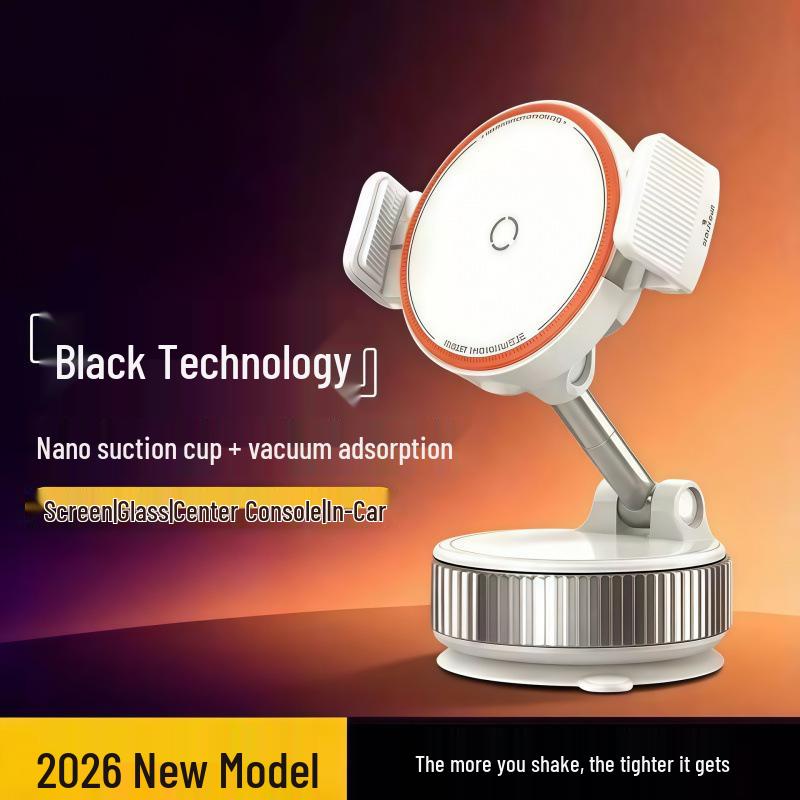 Magnetic Car Phone Holder: Suction Cup Design for Navigation and Interior Use.