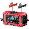 Chargeur de batterie de voiture entièrement automatique FOXSUR 12 V 6 A Affichage numérique Chargeur de batterie à 10 étapes Alimentation Pulsée Réparation Chargeurs de moto