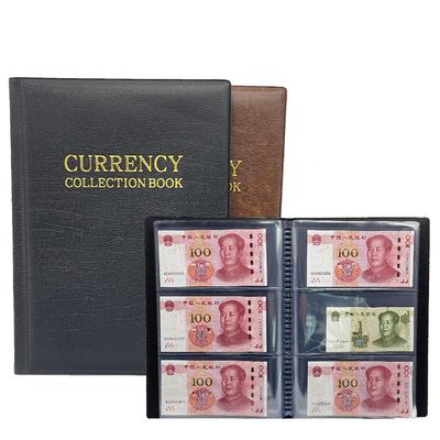 30-Compartment Banknotes Collecting Holder Book Binder Portable 10 Inner Pages Paper Money Currency Storage Album