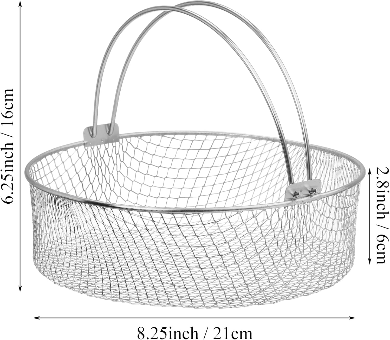 

Air Fryer Grill Baskets 8 Inch Air Fryer Replacement Accessory Stainless Steel Steamer Basket for Instant Pot, Oven, Steamer