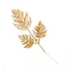 Simulation Christmas decoration cuttings three prongs round pine leaves Christmas tree special accessories decorative home ornaments