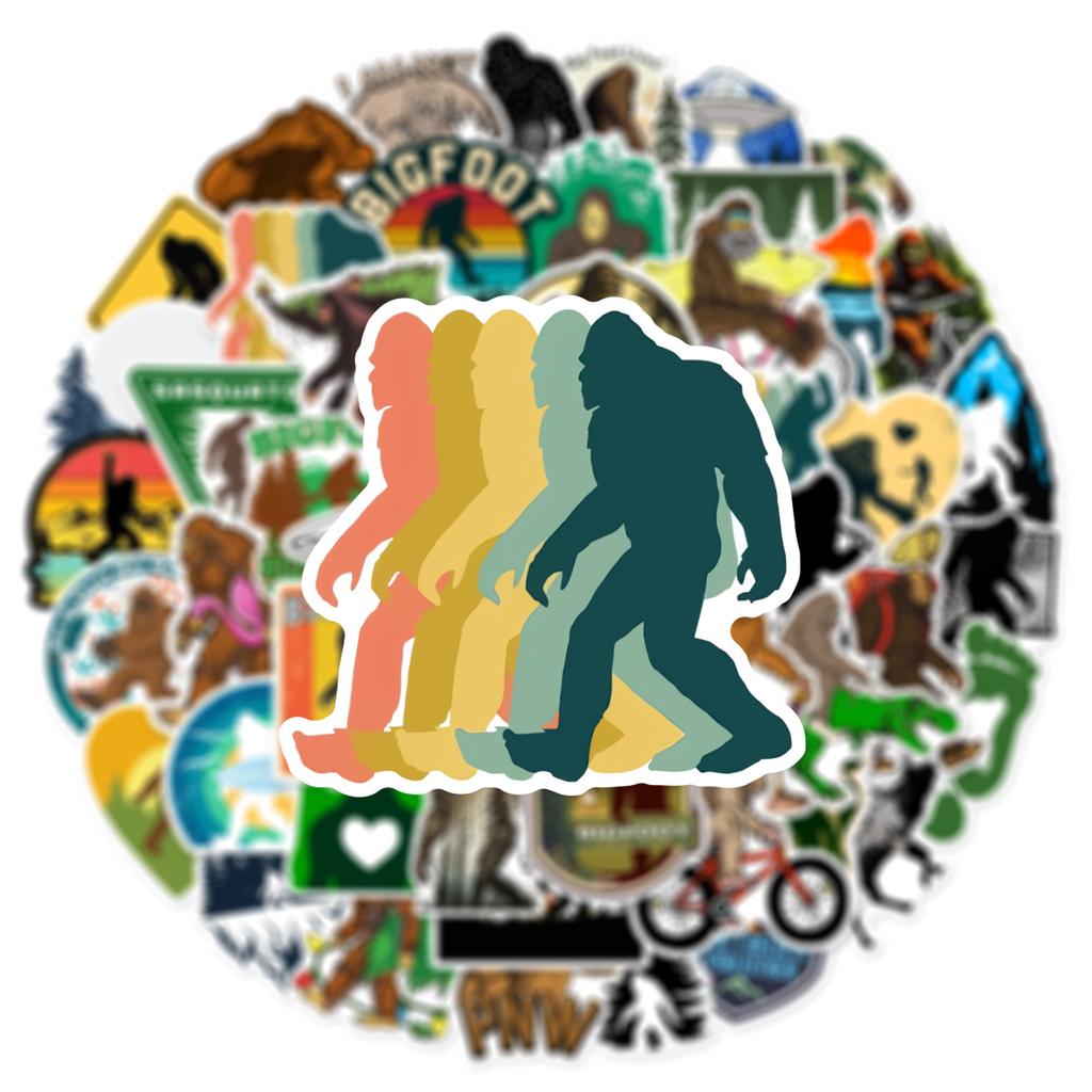 10/25/50pcs Outdoor Wild Bigfoot Graffiti Stickers for DIY Suitcase Water Bottle Phone Laptop Guitar Motorcycle Skateboard