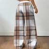 Women's Casual And Fashionable  Elastic Waist Loose Wide Leg Pants
