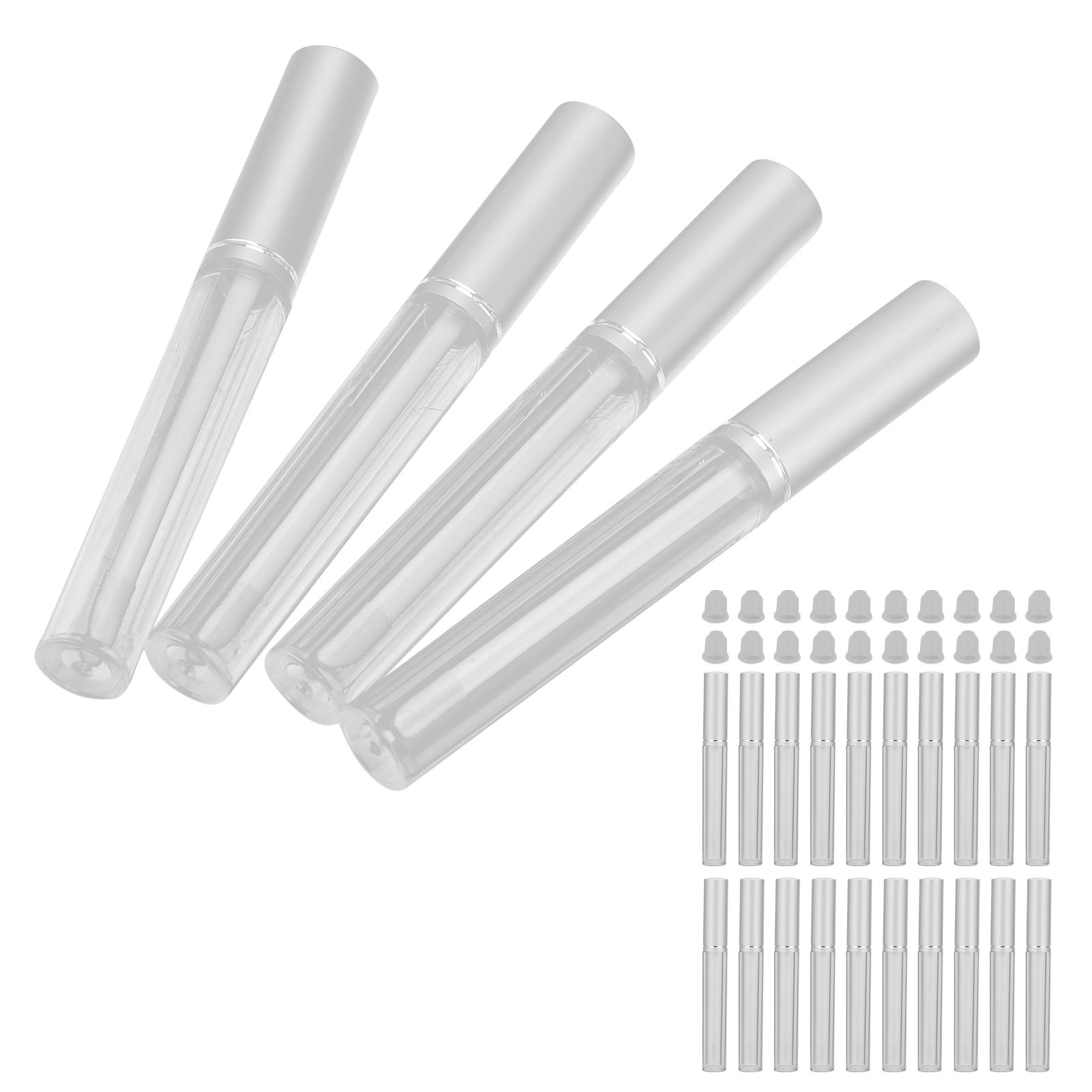 

20 шт. 3 мл тюбиков для блеска для губ, многоразовые пустые флаконы для бальзама для губ, прозрачный пластиковый блеск для губ