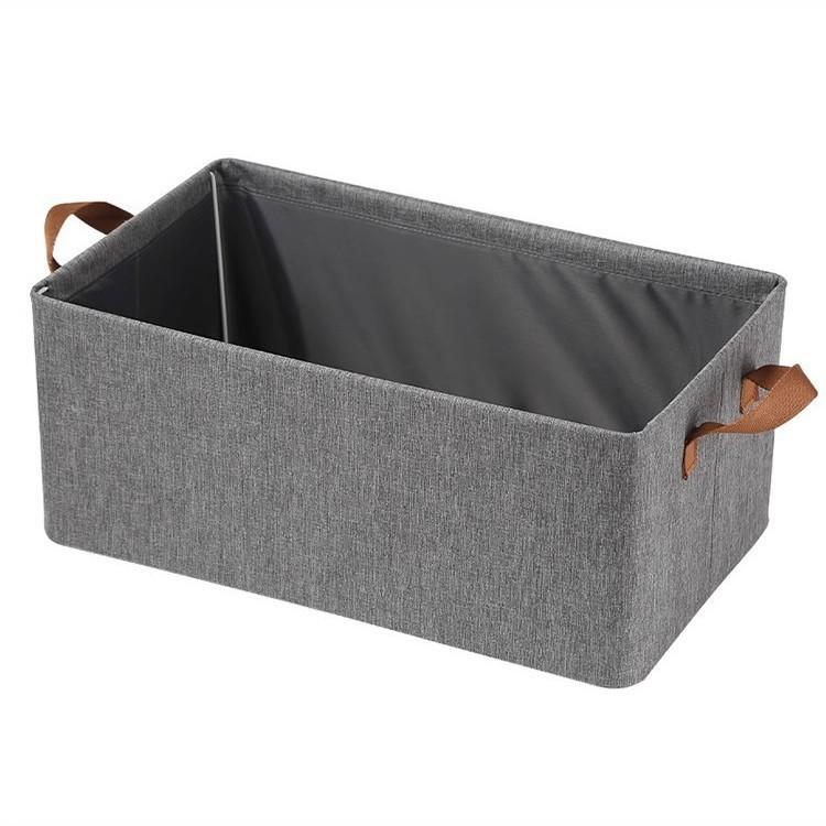 Closet Storage Box with Lid, Cationic Fabric Storage Bins for Pants & Clothes, Foldable Organizer for Home Dorm Wardrobe, Large Capacity