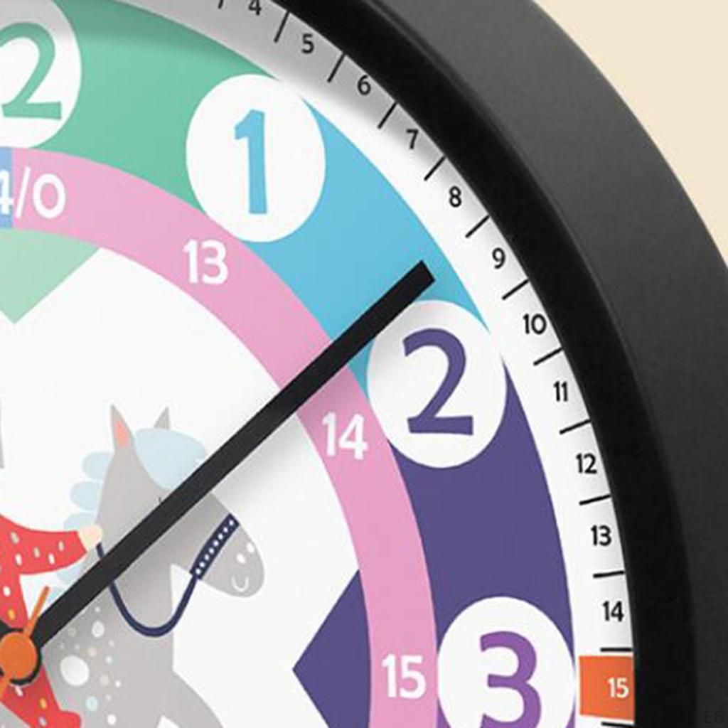 10 Inch Analog for Kids Non Ticking Teaching Clock Educational Tool Learning Bedroom