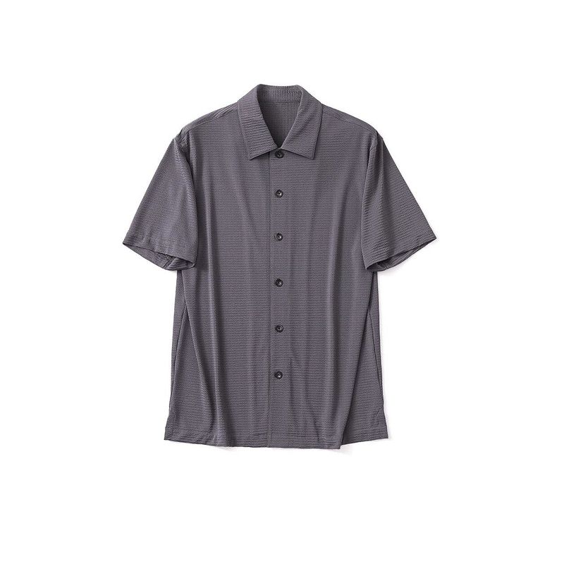 Young Seersucker Shirt Men's Short-Sleeved Summer Outdoor Lightweight Quick-Drying Ice Silk Cool Feeling Outwear Export Men's Shirt