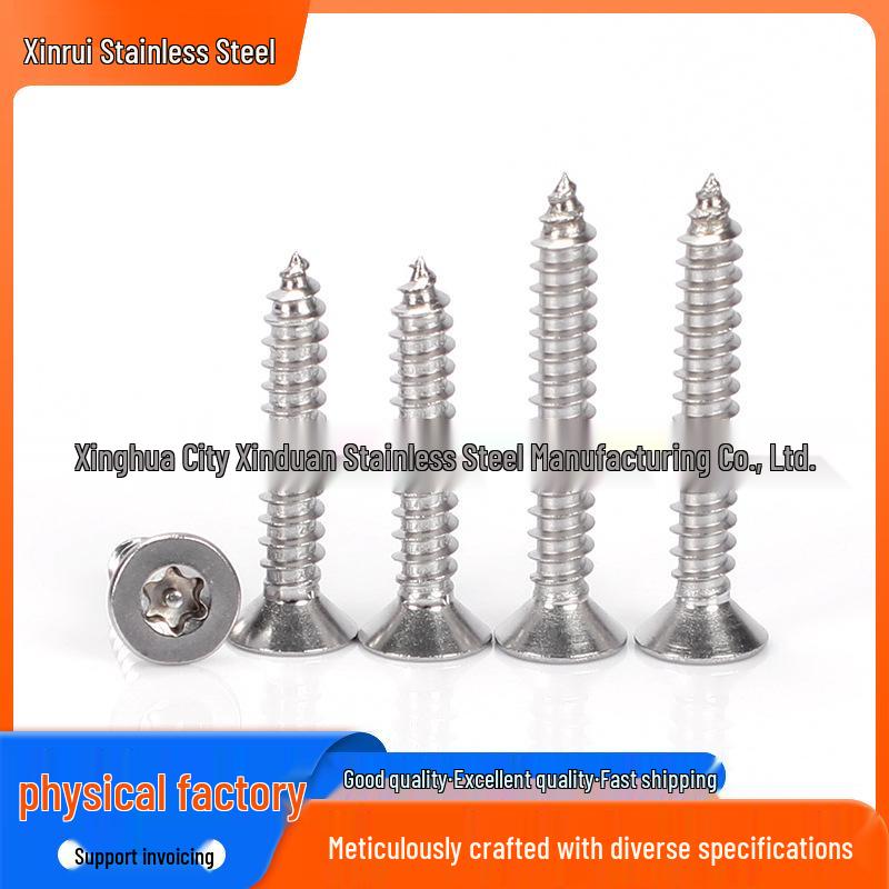 304 Stainless Steel Countersunk Flat Head Plum Self-Tapping Screw with Shank