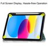 Case for iPad A16 11 2025 iPad 10th 10.9'' with Pen Holder-[Tri-fold Stand +  Auto Wake/Sleep],Colorful Premium PU Leather Case