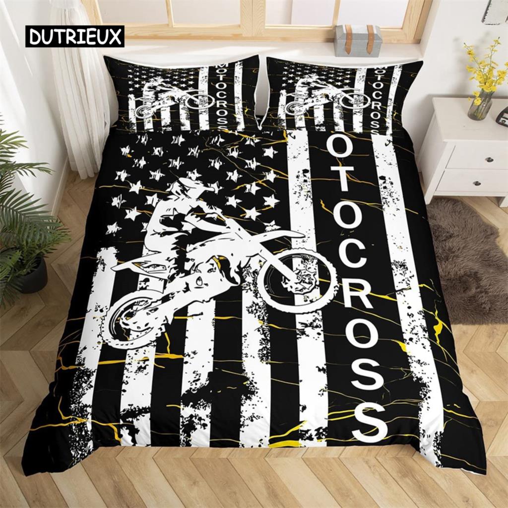 American Flag Duvet Cover Retro USA Flag Bedding Set For Kids Boys Teens Men Stars Red Stripes For Bedroom Decoration Women Men