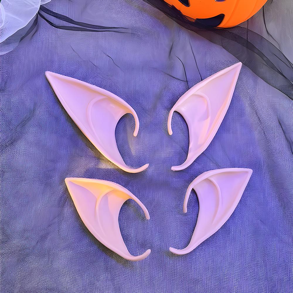 

2 пары косплей эльфийских ушей из мягкого силикона, уши вампира для Хэллоуина, Рождественской вечеринки, аниме, аксессуары для костюма
