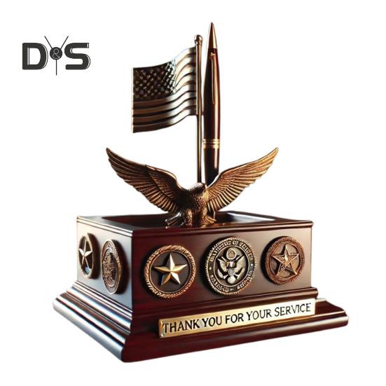 

Подставка для ручек ветеранов, смоляной органайзер для домашнего офиса, патриотический держатель для карандашей, подарок для военнослужащих и ветеранов A