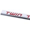 Qicarkey 2pcs 3D Twin Turbo Emblem Metal Letter Logo Car Emblem Badge 5.83*0.79inch Car