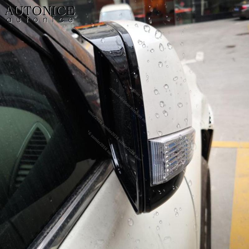 ABS Black Side Door Mirror Cover Rain Visor Guard Fit For Nissan Patrol Y62 Armada Infiniti QX80 QX56