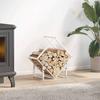 VidaXL Firewood Rack White 50x25x50 Cm, Fireplace Log Holder, Log Holder, Log Rack, 864276