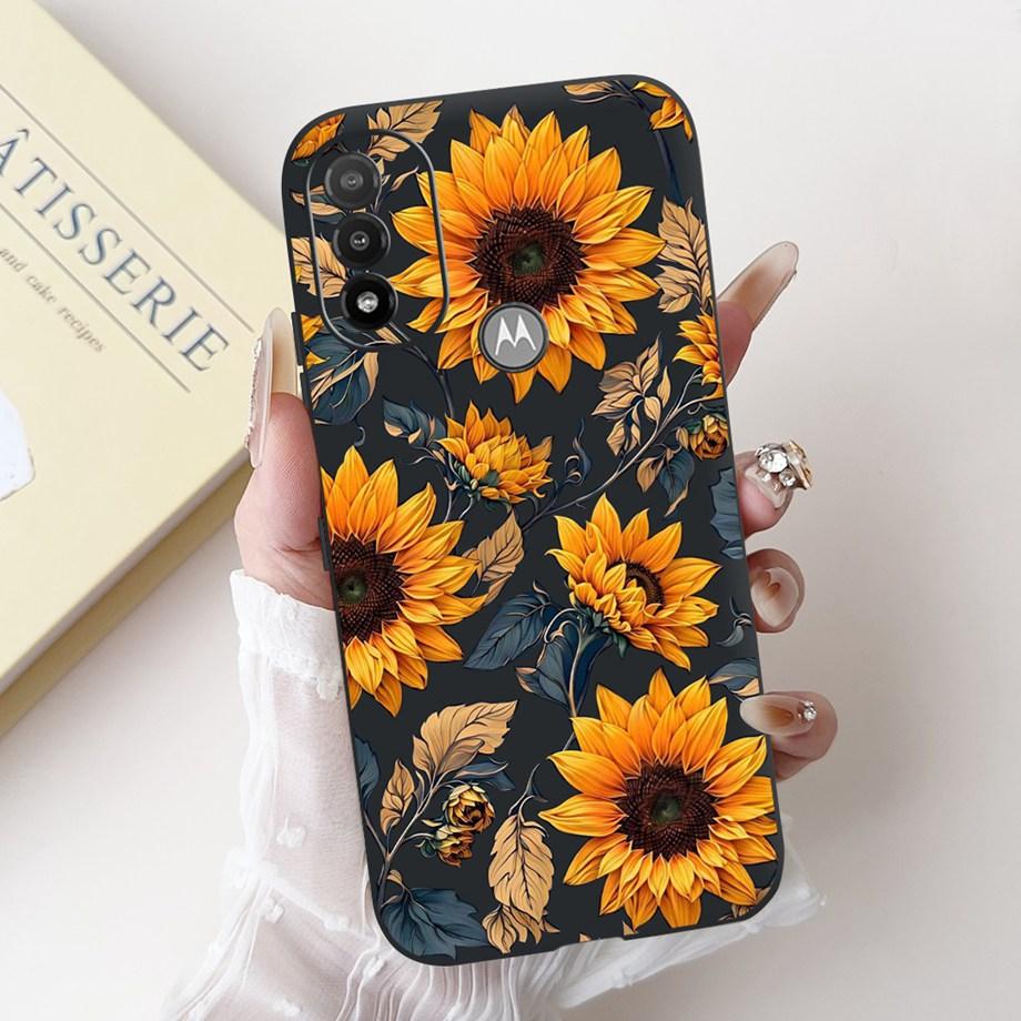 For Motorola Moto E20 E30 E40 E22 E22s E22i Phone Case Back Cover Soft Matte Silicone Slim Fundas Lovely Panda Rabbit Flower