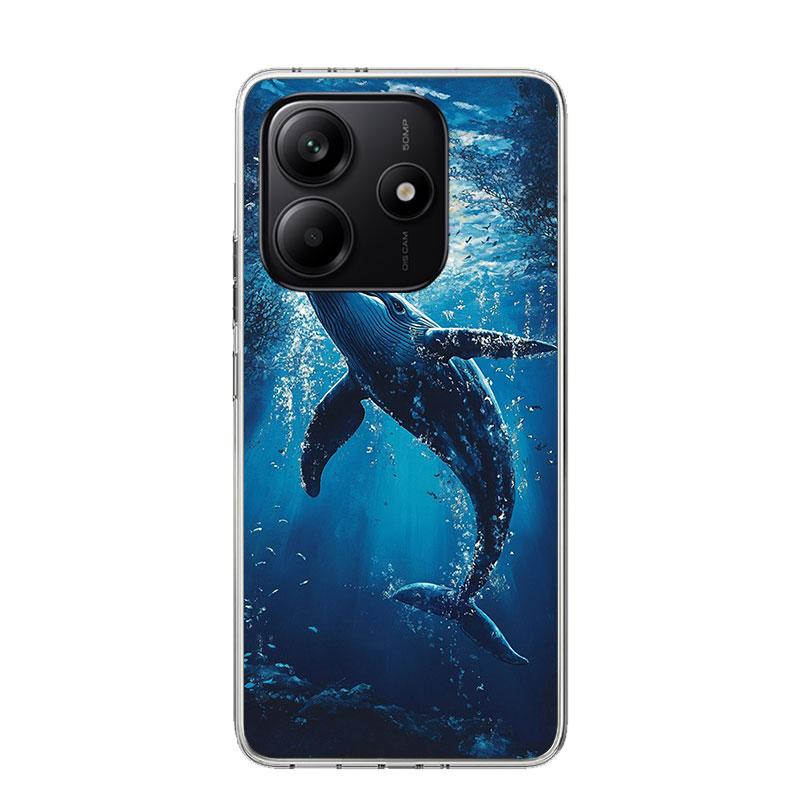 Humpback Whale Sea Giant Phone Case For Xiaomi Redmi Note 15 14 13 12S 12 Pro Plus 11S 11E 11 11T 10S 10 Art Soft Pattern Cover