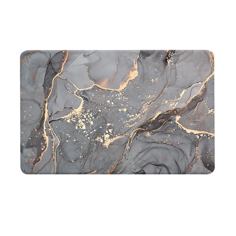 Luxurious Marble Pattern Diatom Mud Bath Mat - Absorbent, Non-Slip, Washable