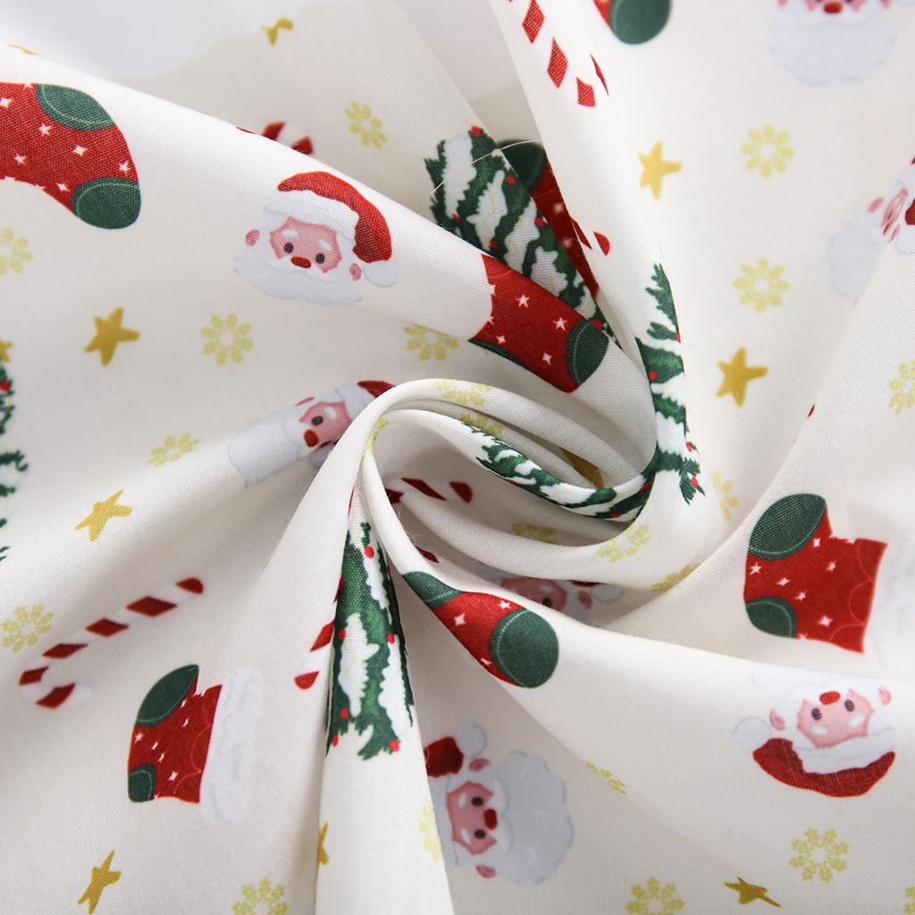 150x50/200cm Christmas Printing 100% Polyester Fabric Making Christmas Gift Wrapping Tablecloths New Year Home Decor Cloth