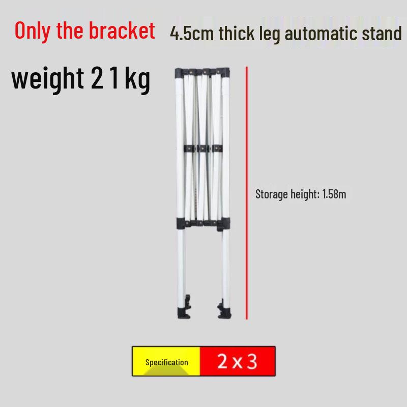 Four-Legged Square Telescopic Outdoor Tent and Sunshade Frame Umbrella.
