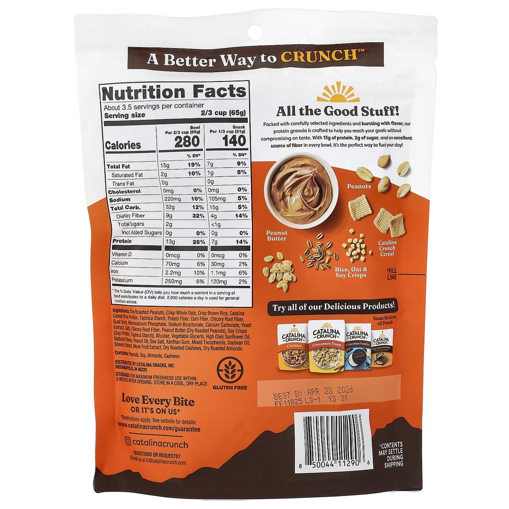 Catalina Crunch Protein Granola, Peanut Butter, 8 Oz (227 G)