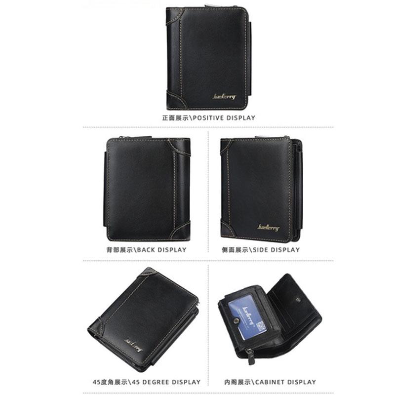 ארנק לגברים Bifold ארנק אלגנטי דק כולל מחזיק כרטיס אשראי חלון מזהה