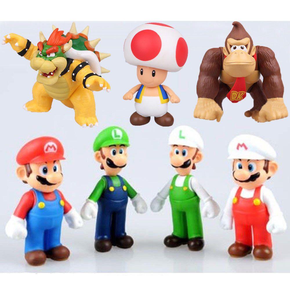 Super Mario Bros Luigi Bowser Prinzessin Peach Kunststoff-Actionfiguren Für Sammler Und Display-Enthusiasten
