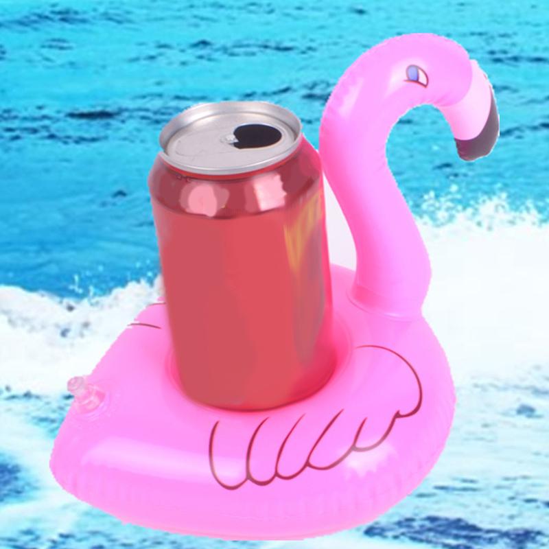 Flamingo Swimming Pool Drink Cup Stand Holder Float Toy Coasters Inflatable Drink Holder For Beverage Bottle Pool Party Kids Toy