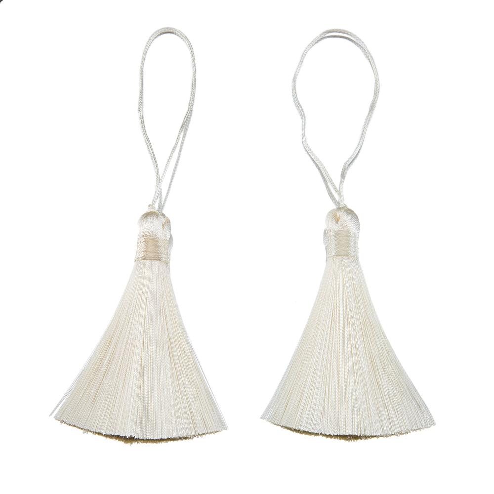 10pcs 8cm Tassel Earrings Polyester Silk Brush Pendant Earring Charm Satin Tassel DIY Jewelry Making Findings Handmade Craft
