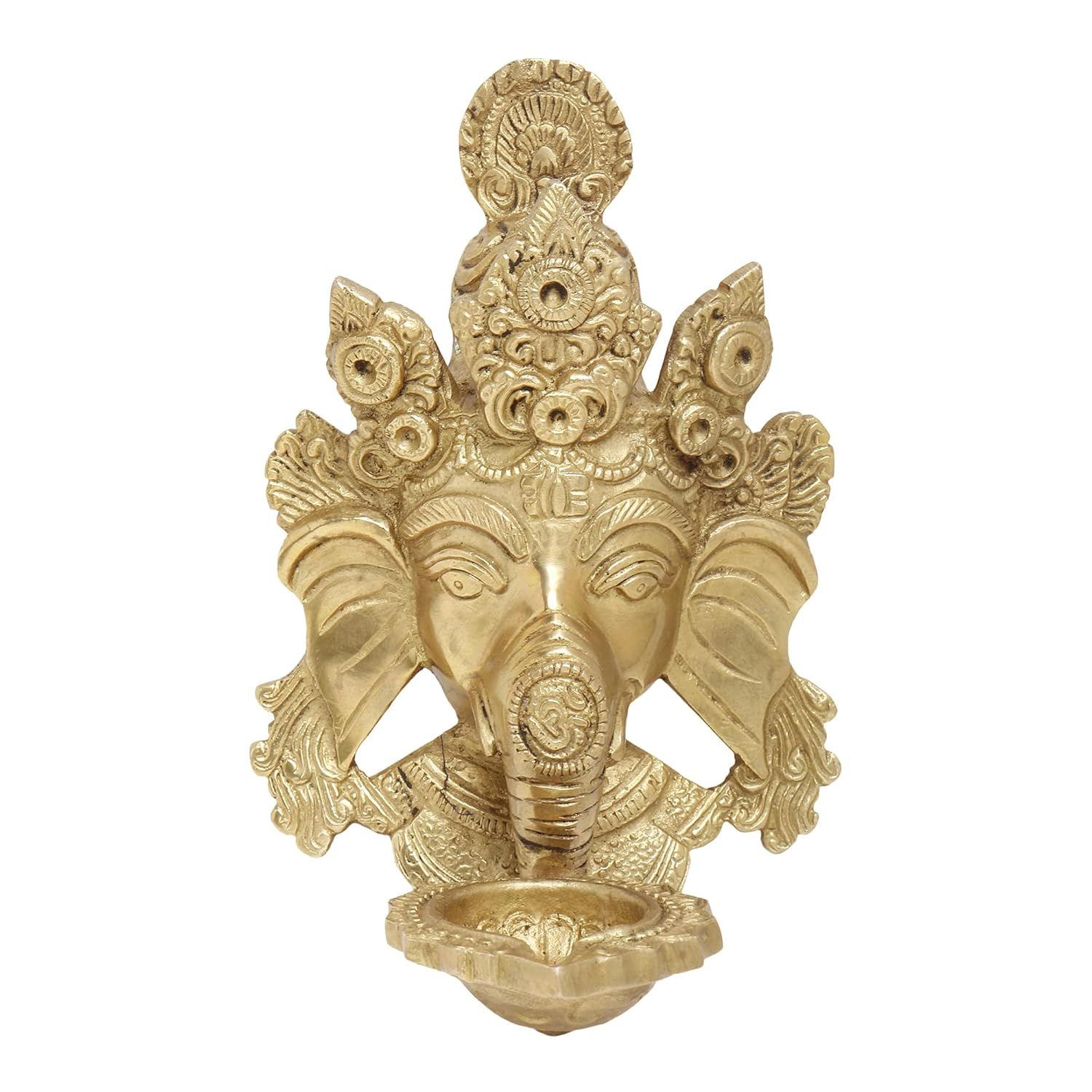 Чистая Латунная Мурти Господа Ганеши, Ганапати, Вигнешвары, Идол Ганапати - Дия
