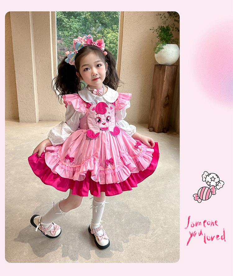 Girls' Lolita Dress - Spring/Autumn 2025 Cute Cartoon Princess Birthday Gown