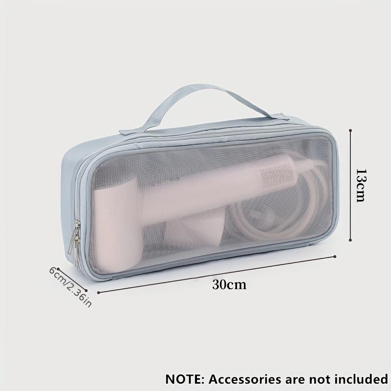 Portable Nylon Hair Dryer Travel Case - Hypoallergenic, Pink Storage Bag with Zipper and Handle, Ideal for Toiletries and Cosmetics Accessories