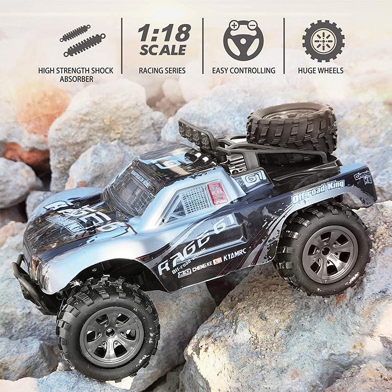 High-Speed 1:18 Big Foot Off-Road Remote Control Car - Short Course Racing & Climbing Toy