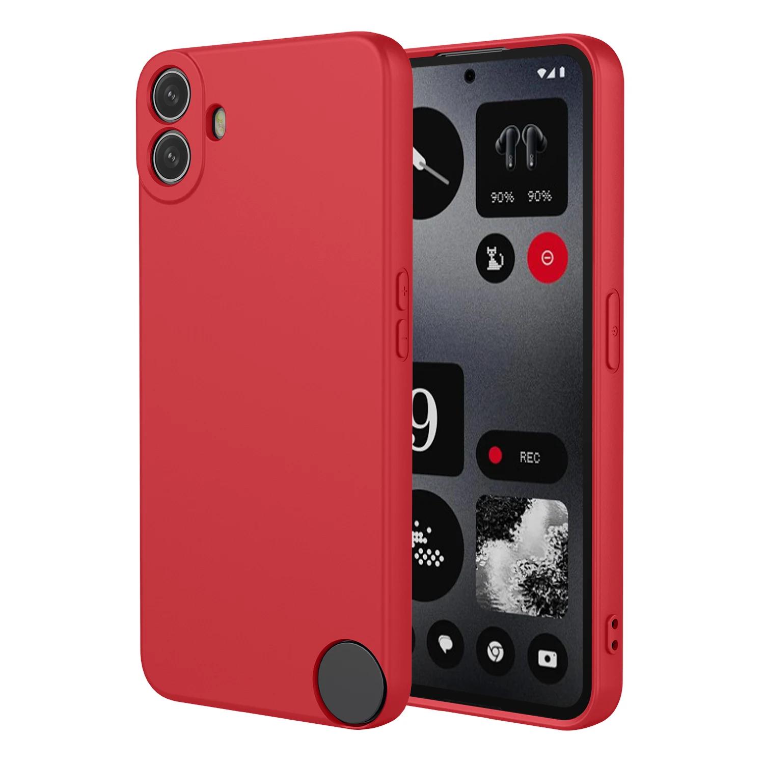

Жидкий силикон Гибкий ТПУ Чехол для Nothing CMF Phone 2 Pro Phone 1 Защитная крышка Fundas Coque Capa Nothing CMF Phone 1 красный