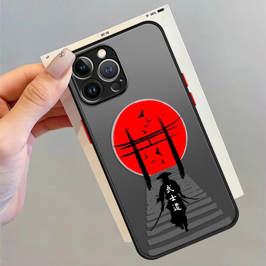 Case for iPhone 17 Pro Max 7 8 SE 12 16 Plus 15 13 Mini XS XR 14 Air 11 Funda Back Phone Cover Japanese Samurai