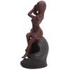Incense Burner Red Stoneware Backflow Incense Holder Home Office Decoration Ornament