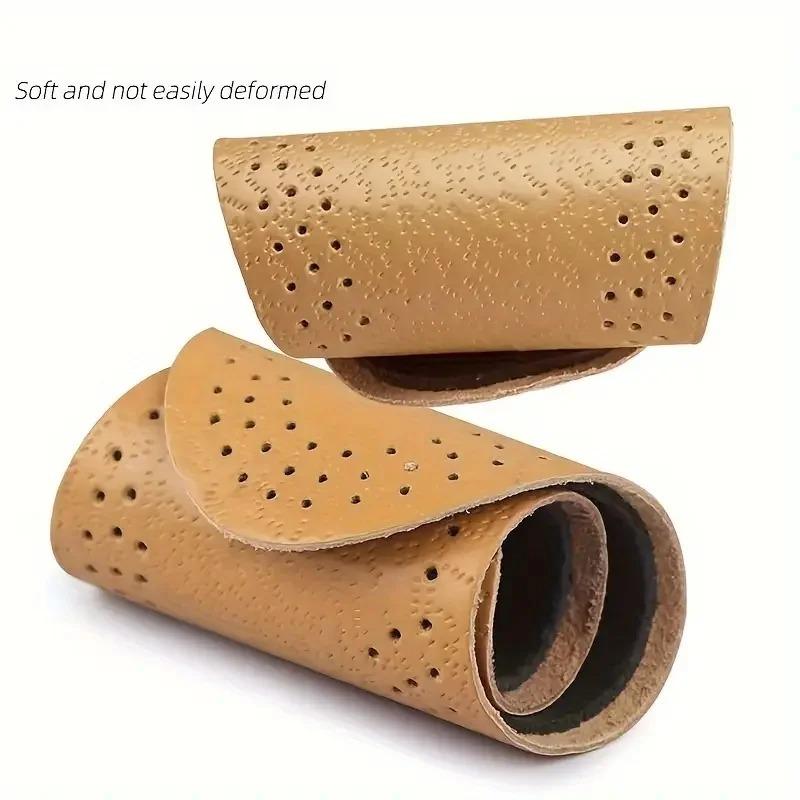Ultra Thin Breathable Soft Leather Shoe Insoles Cuttable Free Size For Men Women Comfortable Cushioning Arch Support