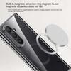 For Samsung Galaxy Z Fold 7 Electroplated Magnetic Case with Integrated Tempered Glass Front Film Anti-fingerprint Phone Case