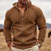 Mens Hoodies Pullover Full-Zip Long Sleeve  Knit Hooded Sweatshirt Hoodie For Men Fall Casual Clothes