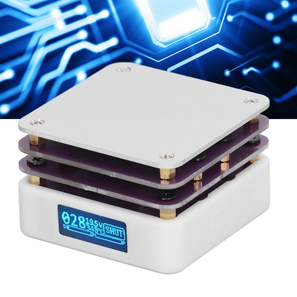Chip Welding Station Welder Hot Plate Thermostat Smart Preheat 20V USB Type C Interface Time Saving for PCB SMD